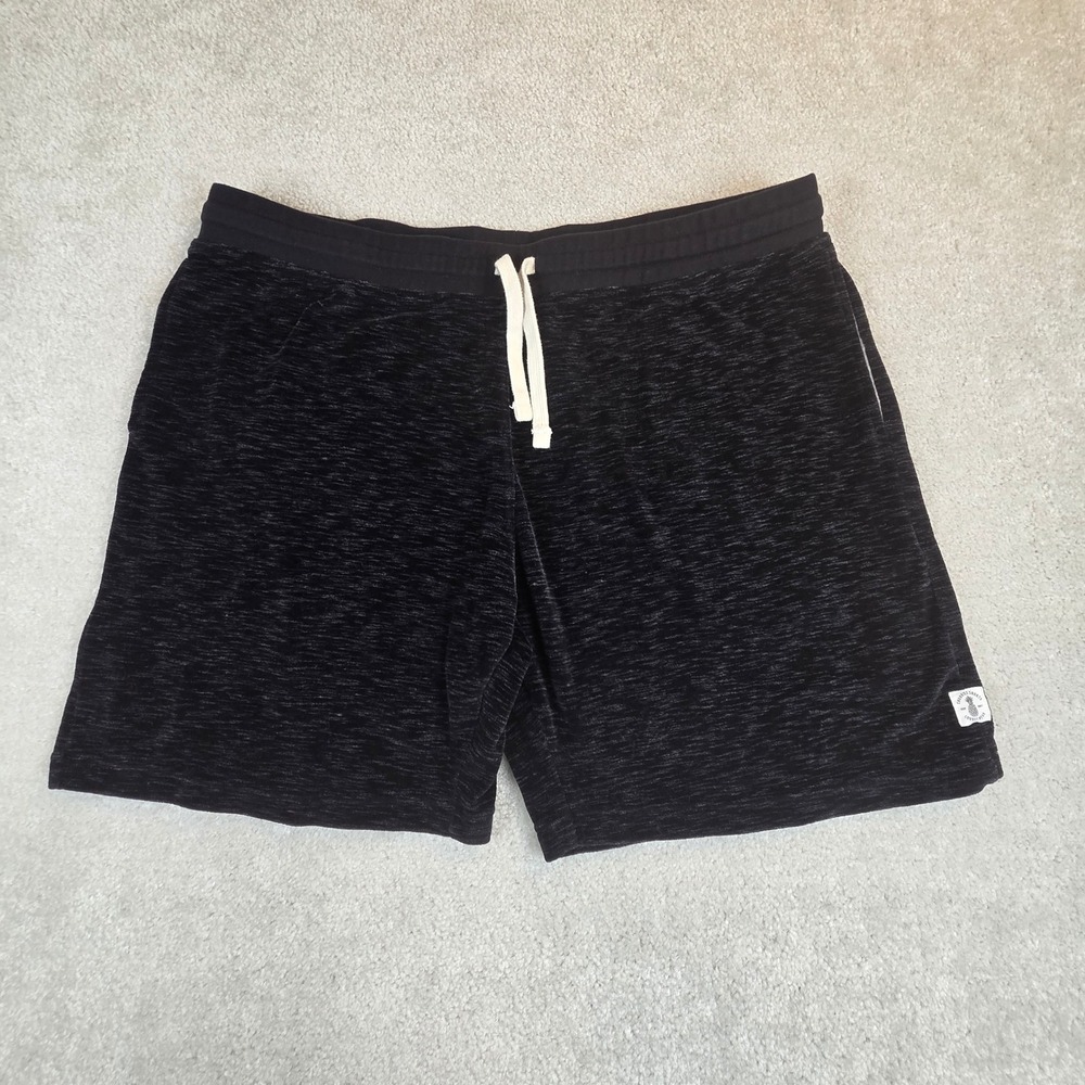 Chubbies Mens 2XL Black Heather Loungewear Soft Knit Shorts 7 Inch Inseam Velour